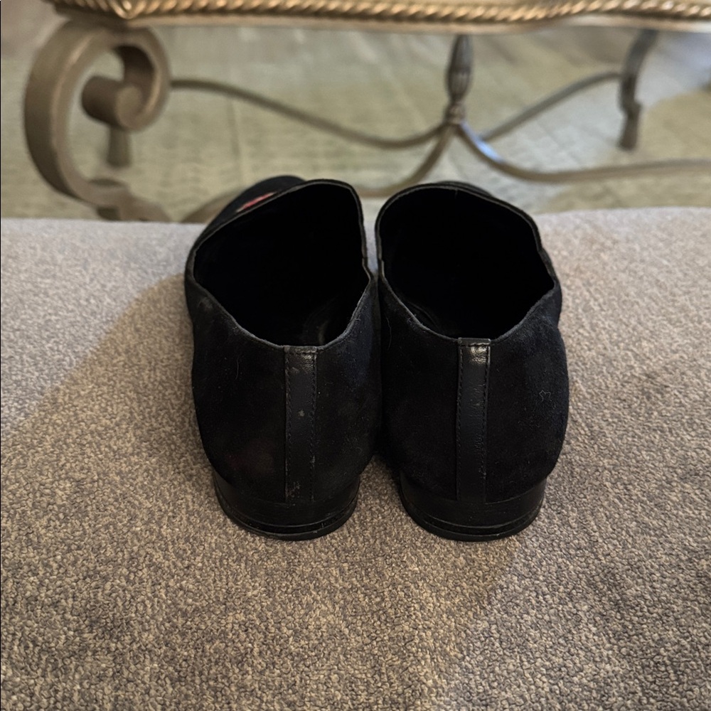 Michael Kors Black Loafers Red Heart Design Dark Academia leather upper - Picture 4 of 6